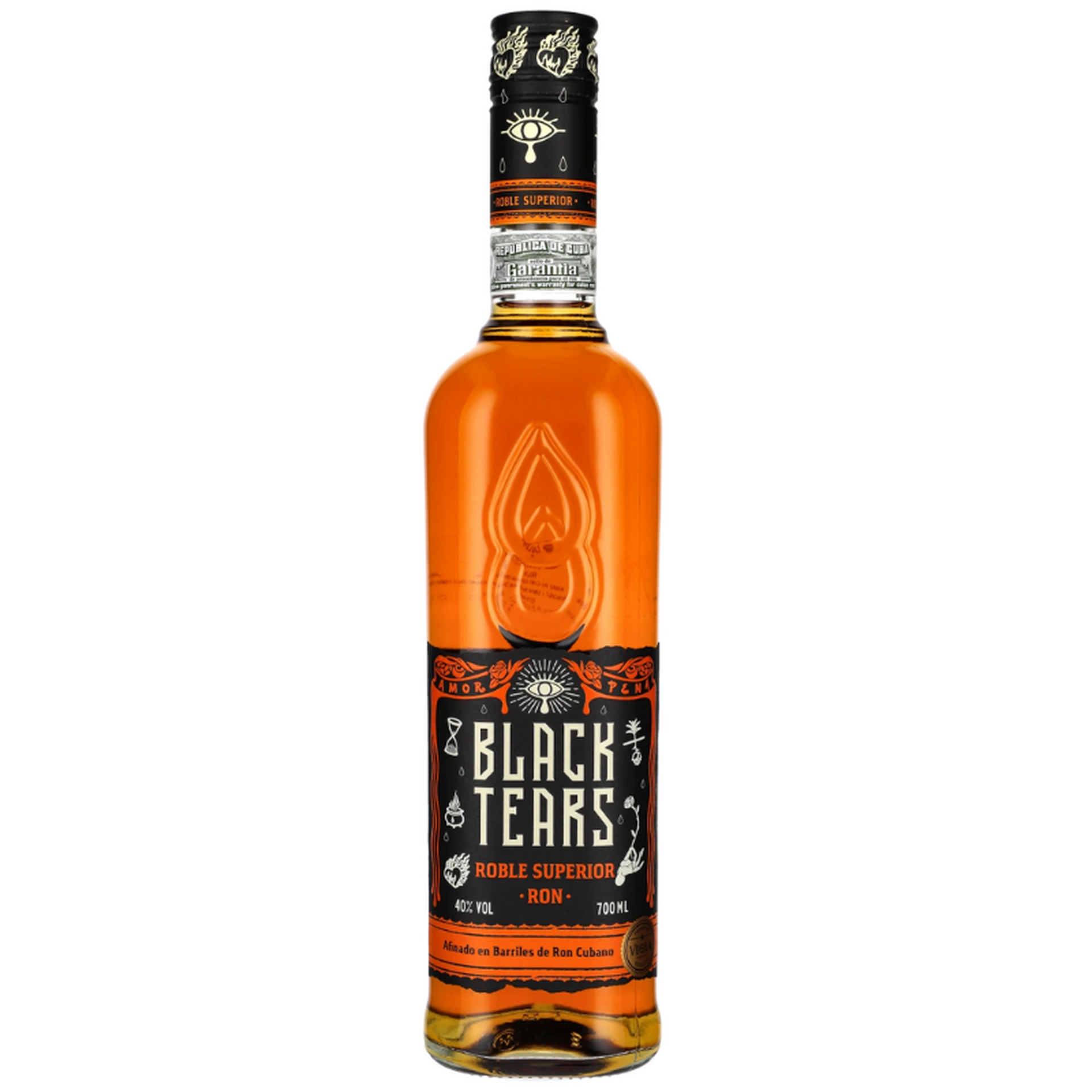 BLACK TEARS Roble Superior Rum 40% 0,7 LITER
